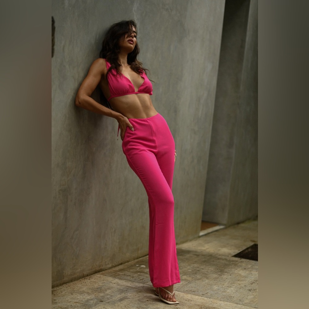 MESHKI- DAISIE Candy Pink Chiffon Set